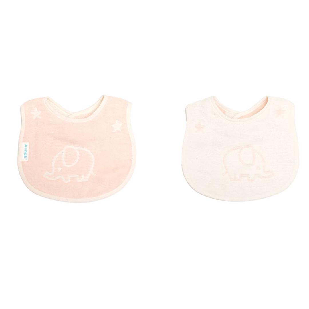 ベビー スタイ よだれ掛け ガーゼ 通販 よだれかけ ビブ ベビースタイ おしゃれ かわいい 可愛い 男の子 女の子 ゾウ 象 ぞう 綿100% 日本製 出産祝い 出産準備 ギフト お祝い 6層ガーゼ GA7009 ベビー用食事用品 授乳用品 ベビー小物 ピンク ・