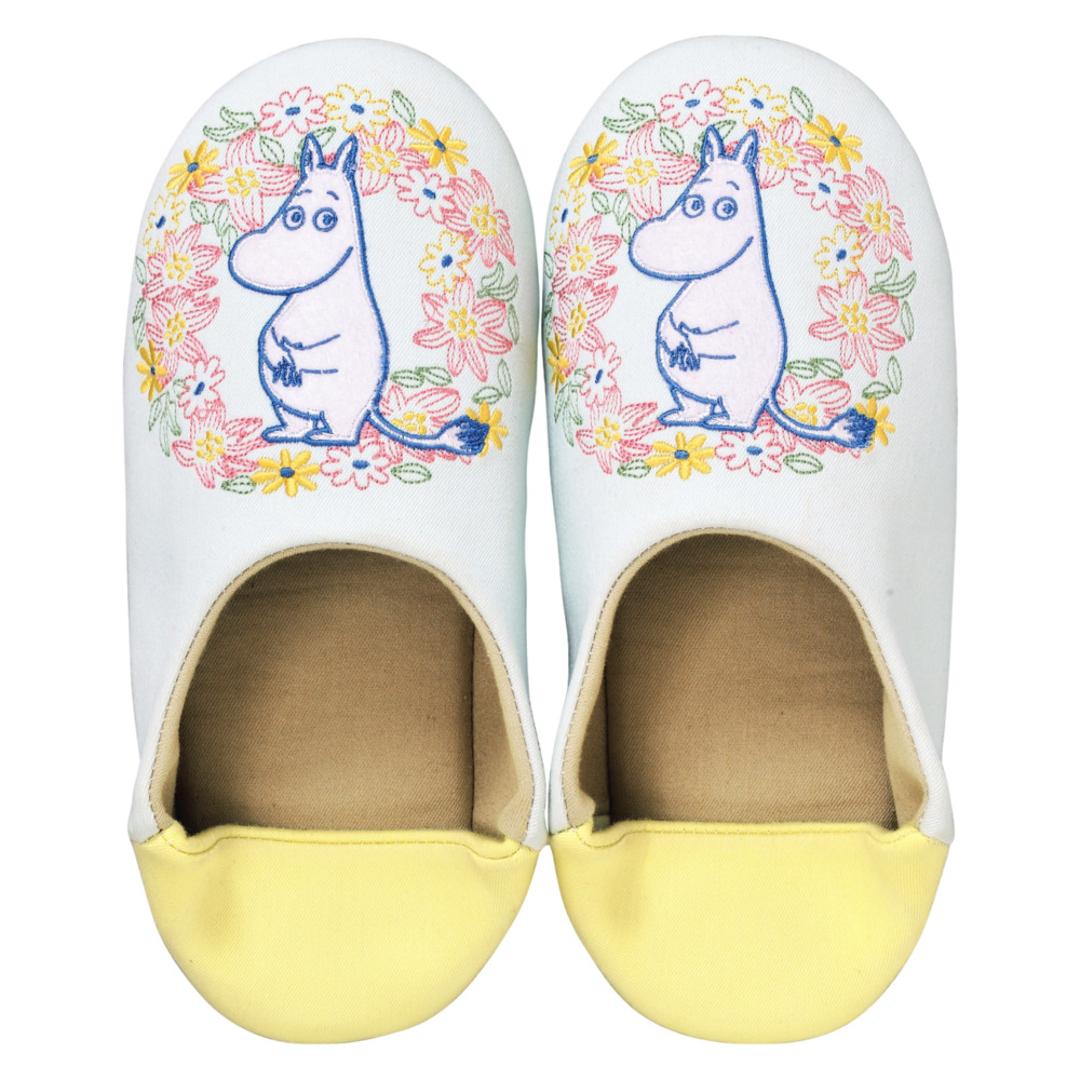 ルームシューズ ムーミン 通販 MOOMIN スリッパ ルームスリッパ かわいい レディース 室内用 部屋履き 室内履き 可愛い おしゃれ 部屋ばき 室内ばき オシャレ 北欧風 ギフト インテリア 贈り物 学校行事 歩きやすい お祝い ナチュラル ムーミンとリース ・