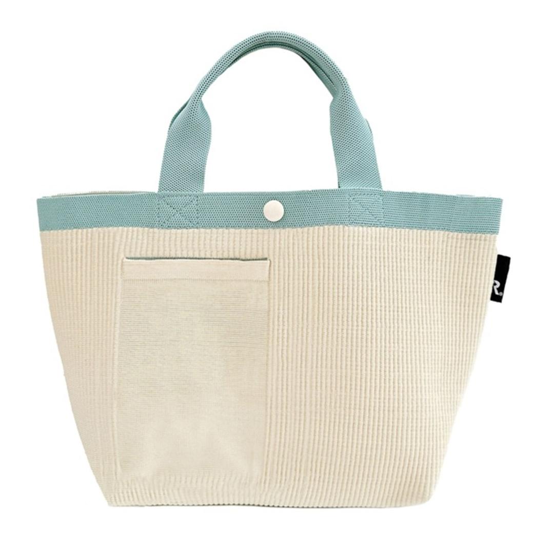 ルートート トートバッグ ROOTOTE 1035 通販 トートバック 小さめ レディース 通学 通勤 手提げバッグ 手提げ袋 手提げかばん 手提げカバン 手提げ鞄 おしゃれ シンプル 無地 配色 ニット 大人 かわいい 自立 R-full DELI デリ MINT ・