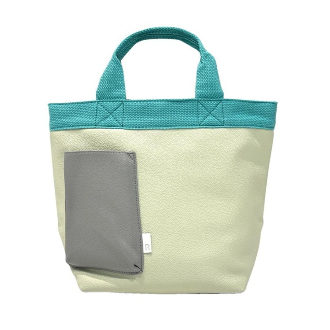ルートート トートバッグ ROOTOTE 1047 通販 トートバック 小さめ 手提げバッグ 手提げかばん 手提げカバン 手提げ鞄 レディース 通勤 通学 大人 きれいめ おしゃれ シンプル 無地 配色 切り替え オシャレ 合皮 クロレ DELI デリ MINT ・
