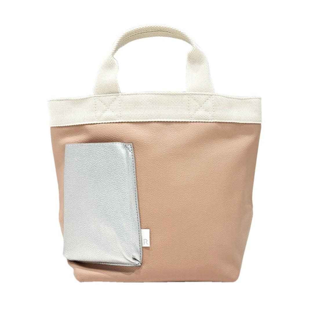 ルートート トートバッグ ROOTOTE 1047 通販 トートバック 小さめ 手提げバッグ 手提げかばん 手提げカバン 手提げ鞄 レディース 通勤 通学 大人 きれいめ おしゃれ シンプル 無地 配色 切り替え オシャレ 合皮 クロレ DELI デリ PINK ・