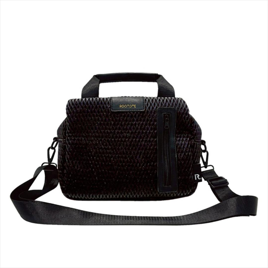 ルートート ショルダーバッグ ROOTOTE 1072 通販 ショルダーバック 斜めがけバッグ 2way トート レディース メンズ 小さめ 軽量 軽い シンプル 無地 大人 きれいめ おしゃれ 旅行 スポーツ アウトドア Towny SQUARE スクエア BLACK ・