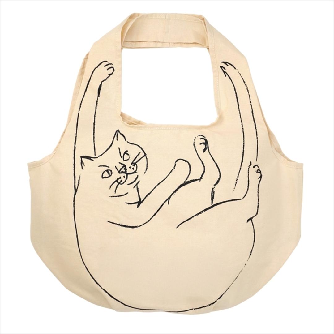 ルートート トートバッグ ROOTOTE 1188 通販 トートバック 肩掛けバッグ エコバッグ 買い物バッグ 折りたたみバッグ サブバッグ コンパクト 大きめ A4 大容量 レディース おしゃれ かわいい 通学 通勤 猫 ねこ 綿 ROUND ラウンド SHIRO ・