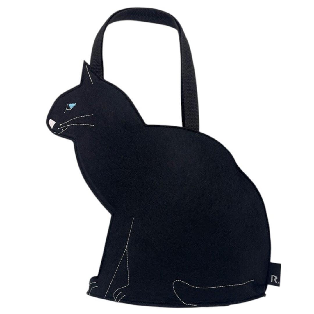 ROOTOTE ルートート トートバッグ 3621 通販 トートバック ミニトートバッグ レディース 小さめ 自立 ねこ 猫 ネコ おしゃれ 軽量 軽い フェルト かわいい オシャレ 可愛い EU.DELI デリ オスワリネコ レディースバッグ インテリア KURO ・