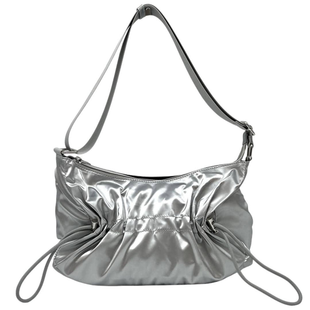 ルートート ショルダーバッグ ROOTOTE 3635 通販 ショルダーバック 斜めがけバッグ 三日月型ショルダーバッグ 肩掛けバッグ 軽量 軽い おしゃれ 上品 きれいめ シンプル 大人 かわいい 旅行 オシャレ 可愛い DELI デリ レディース SILVER ・