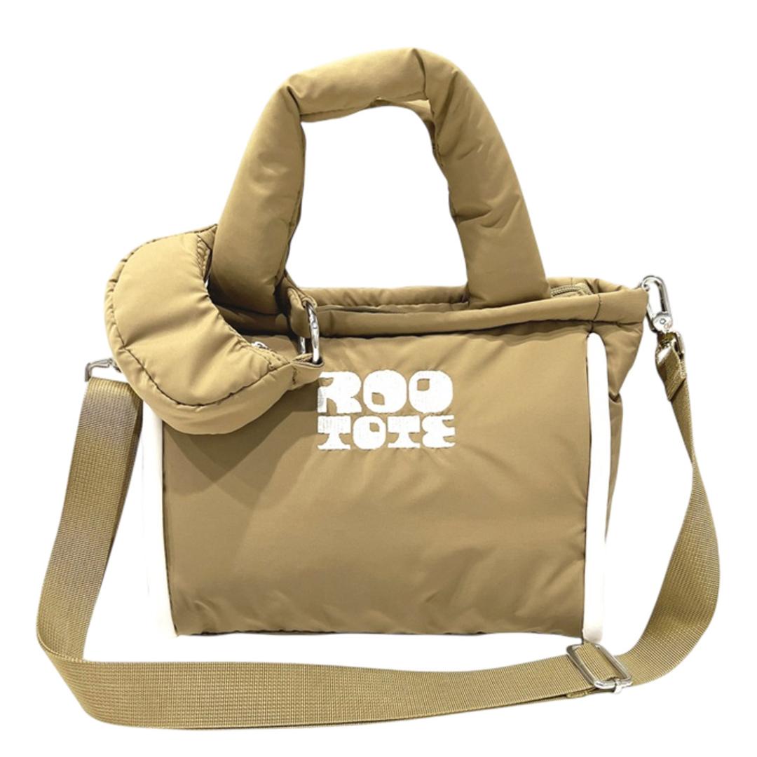 ルートート ショルダーバッグ ROOTOTE 3643 通販 ショルダーバック 斜めがけバッグ ミニトート サブバッグ 肩掛けバッグ ポーチ付き 軽量 軽い 小さめ 横型 大人 かわいい おしゃれ 旅行 可愛い オシャレ DELI puffer レディース BEIGE ・