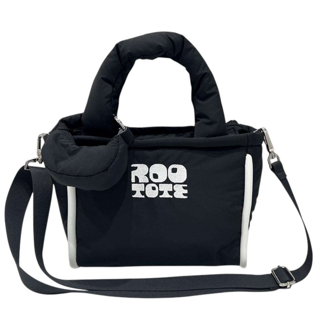 ルートート ショルダーバッグ ROOTOTE 3643 通販 ショルダーバック 斜めがけバッグ ミニトート サブバッグ 肩掛けバッグ ポーチ付き 軽量 軽い 小さめ 横型 大人 かわいい おしゃれ 旅行 可愛い オシャレ DELI puffer レディース BLACK ・