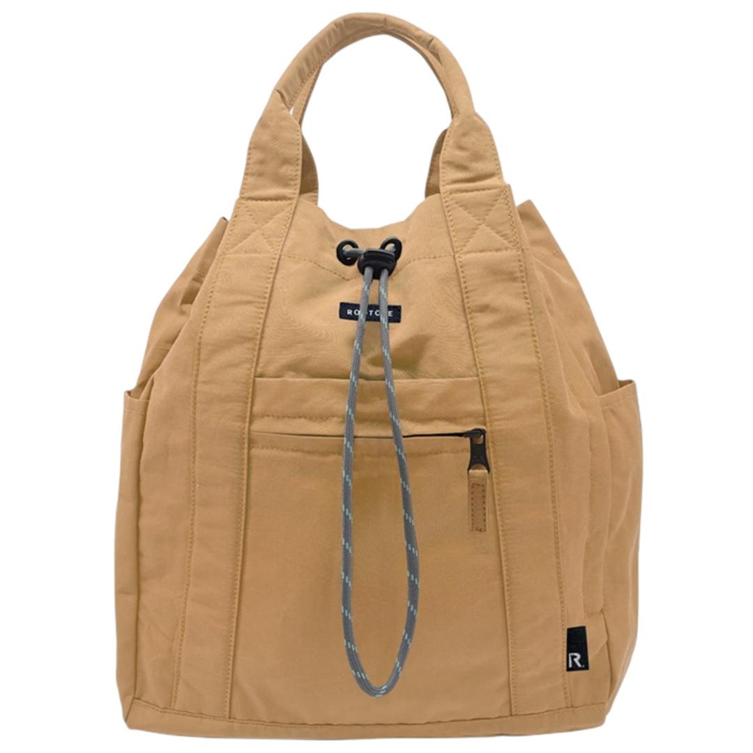 ROOTOTE リュック ルートート 3650 通販 リュックサック バックパック デイパック マザーズリュック マザーズバッグ トートバッグ 縦型 レディース 軽量 軽い 撥水 A4 通学 通勤 旅行 背面ポケット ナイロン カジュアル CEOROO TAN ・