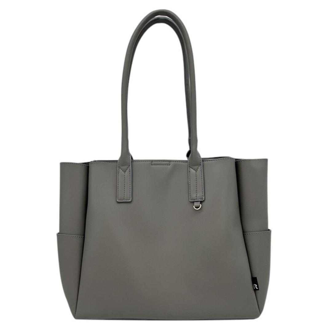 ROOTOTE ルートート トートバッグ 3661 通販 トートバック 肩掛けバッグ A4 通勤 通学 ファスナー付き レディース 横長 横型 大きめ 大容量 自立 ビジネス 大人 かわいい きれいめ 上品 おしゃれ A-quatre アーキャトル 合皮 GRAY ・