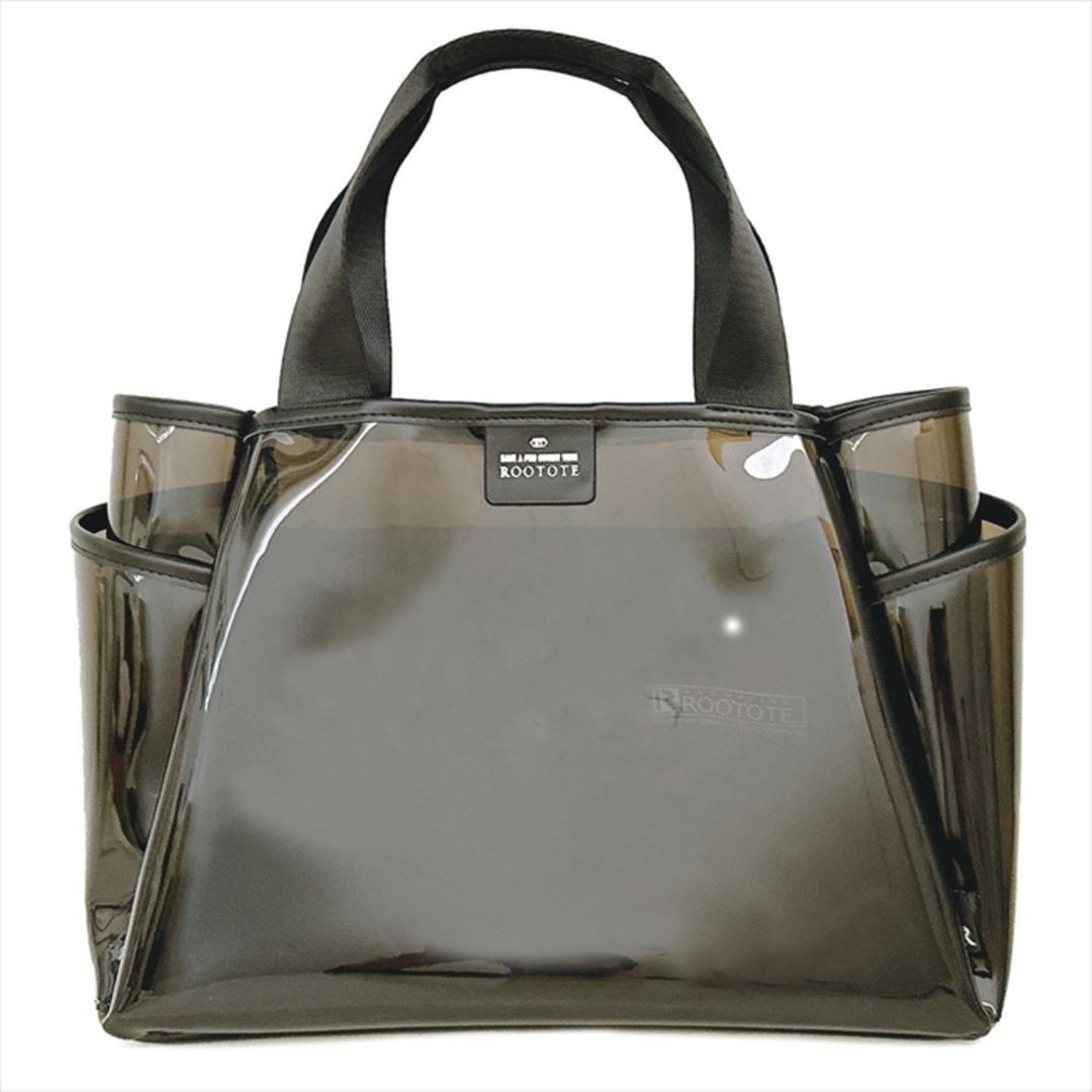 ROOTOTE ルートート トートバッグ 3670 通販 仕切りトートバッグ トートバック 動く仕切り付き クリアバッグ ビニールバッグ 軽量 軽い 撥水 自立 小さめ かわいい おしゃれ 通勤 通学 DELI デリ Parootie レディースバッグ Black ・