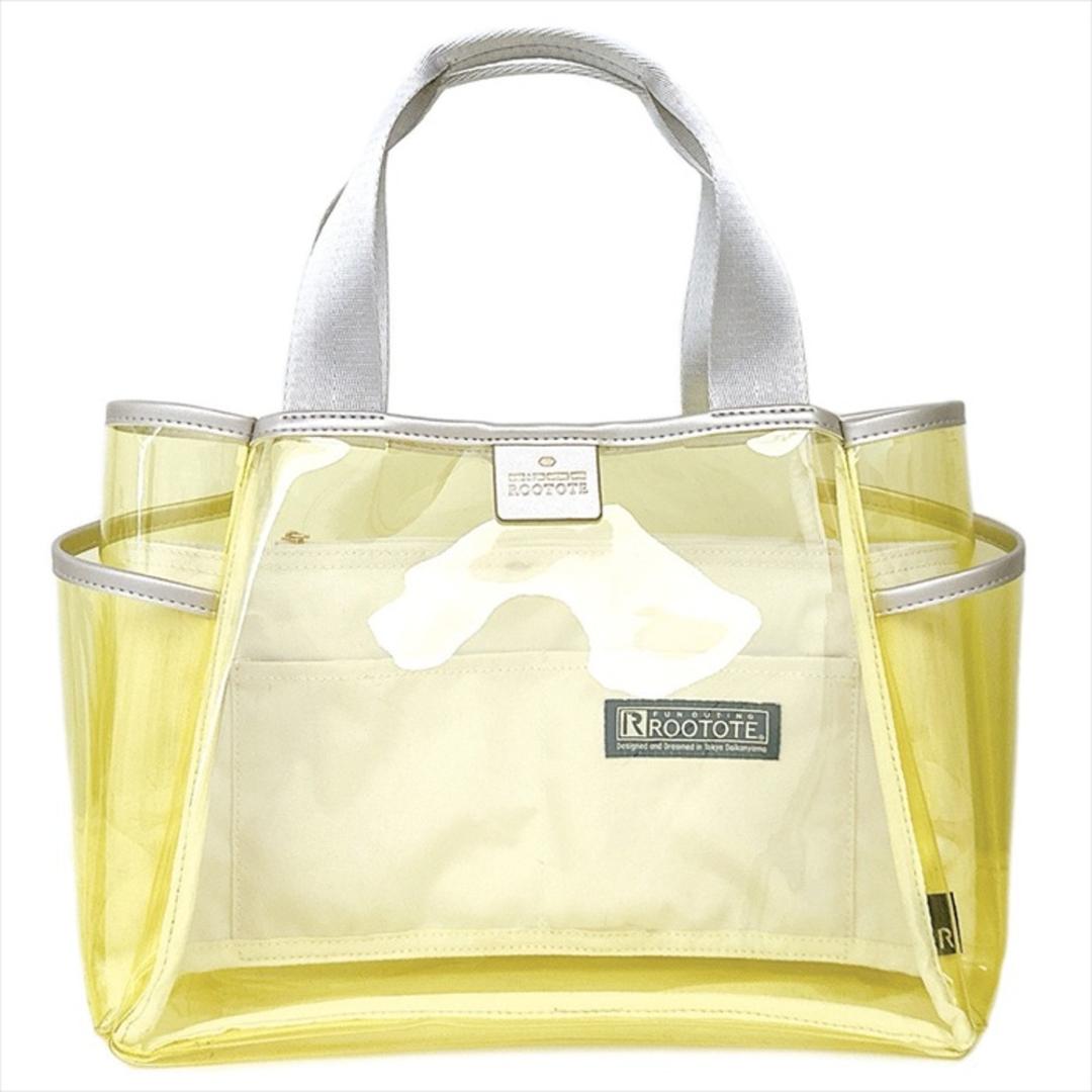 ROOTOTE ルートート トートバッグ 3670 通販 仕切りトートバッグ トートバック 動く仕切り付き クリアバッグ ビニールバッグ 軽量 軽い 撥水 自立 小さめ かわいい おしゃれ 通勤 通学 DELI デリ Parootie レディースバッグ Yellow ・