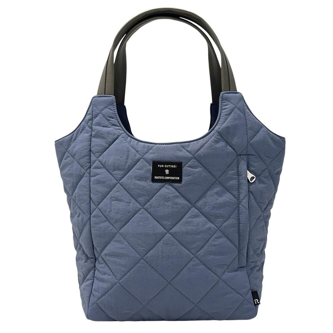 ROOTOTE ルートート トートバッグ 3674 通販 トートバック 肩掛けバッグ 肩掛けカバン 通勤 通学 軽量 軽い 自立 はっ水 ナイロン 仕切りあり 仕切り付き キルティング 整理整頓 Parootie ROUND Quilt レディースバッグ BLUE ・