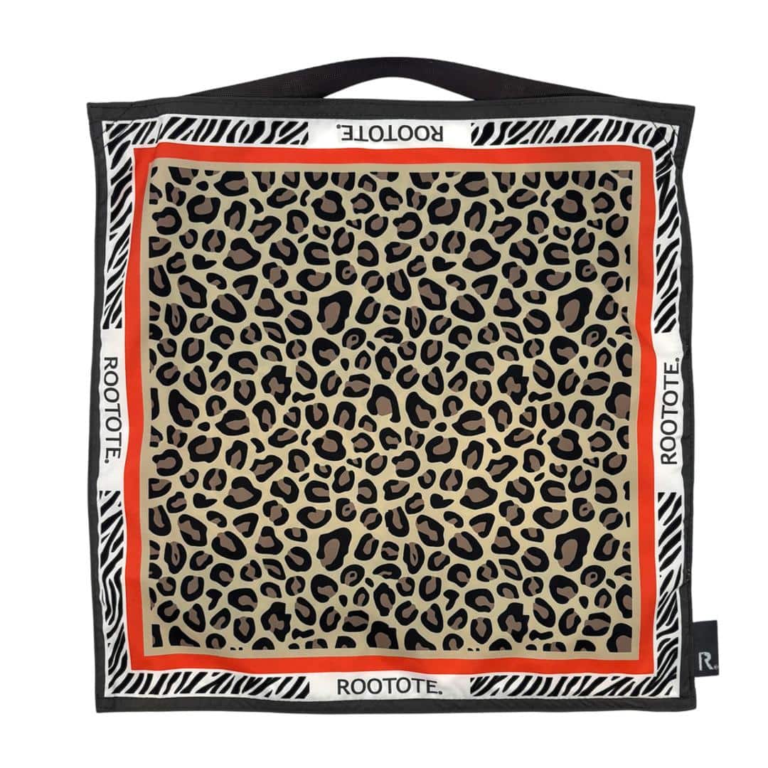 ROOTOTE ルートート トートバッグ 3678 通販 エコバッグ 折りたたみバッグ 折り畳みバック マイバッグ スカーフ バッグ 大きめ たためる ハンカチ おしゃれ かわいい TABLO タブロー 便利 機能的 箱入り プチギフト レディースバッグ Leopard ・