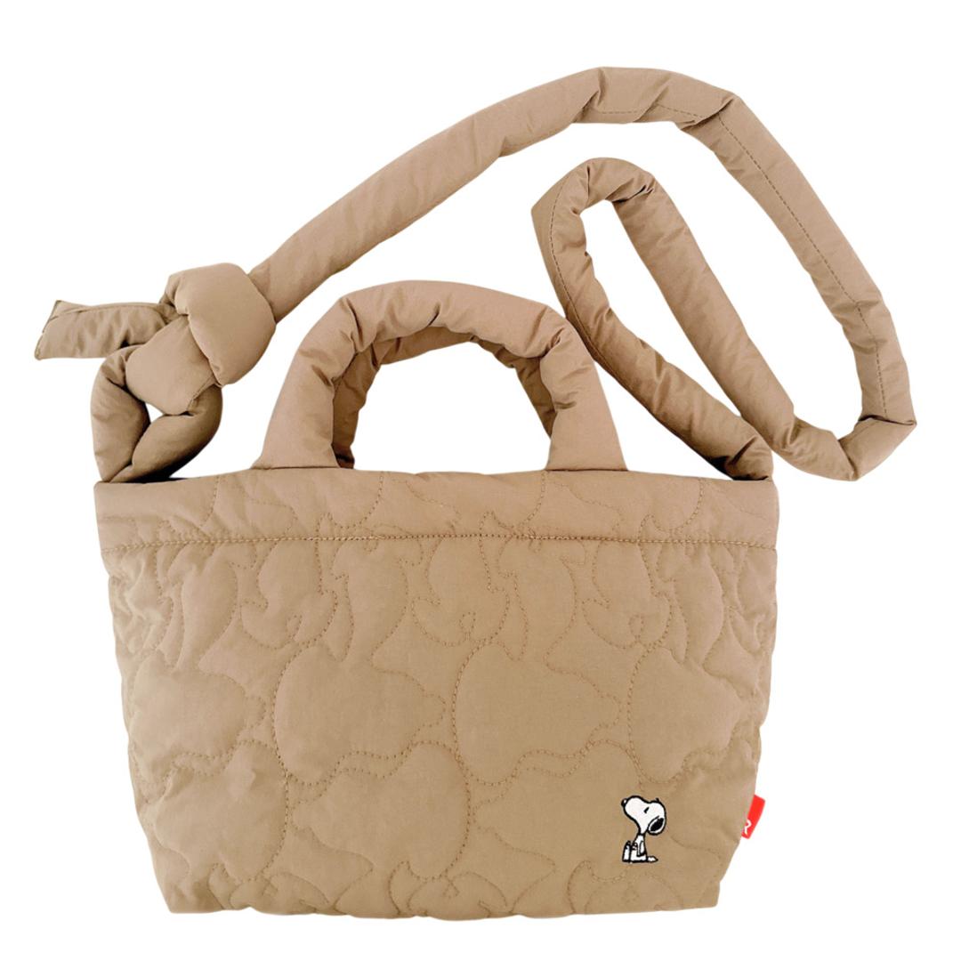 ルートート ROOTOTE ショルダーバッグ 8451 通販 スヌーピー SNOOPY 斜めがけバッグ トートバッグ 通勤 通学 サブバッグ 小さめ 軽量 軽い 旅行 DELI キルト キルティング おしゃれ かわいい ピーナッツ ナイロン レディース Beige ・