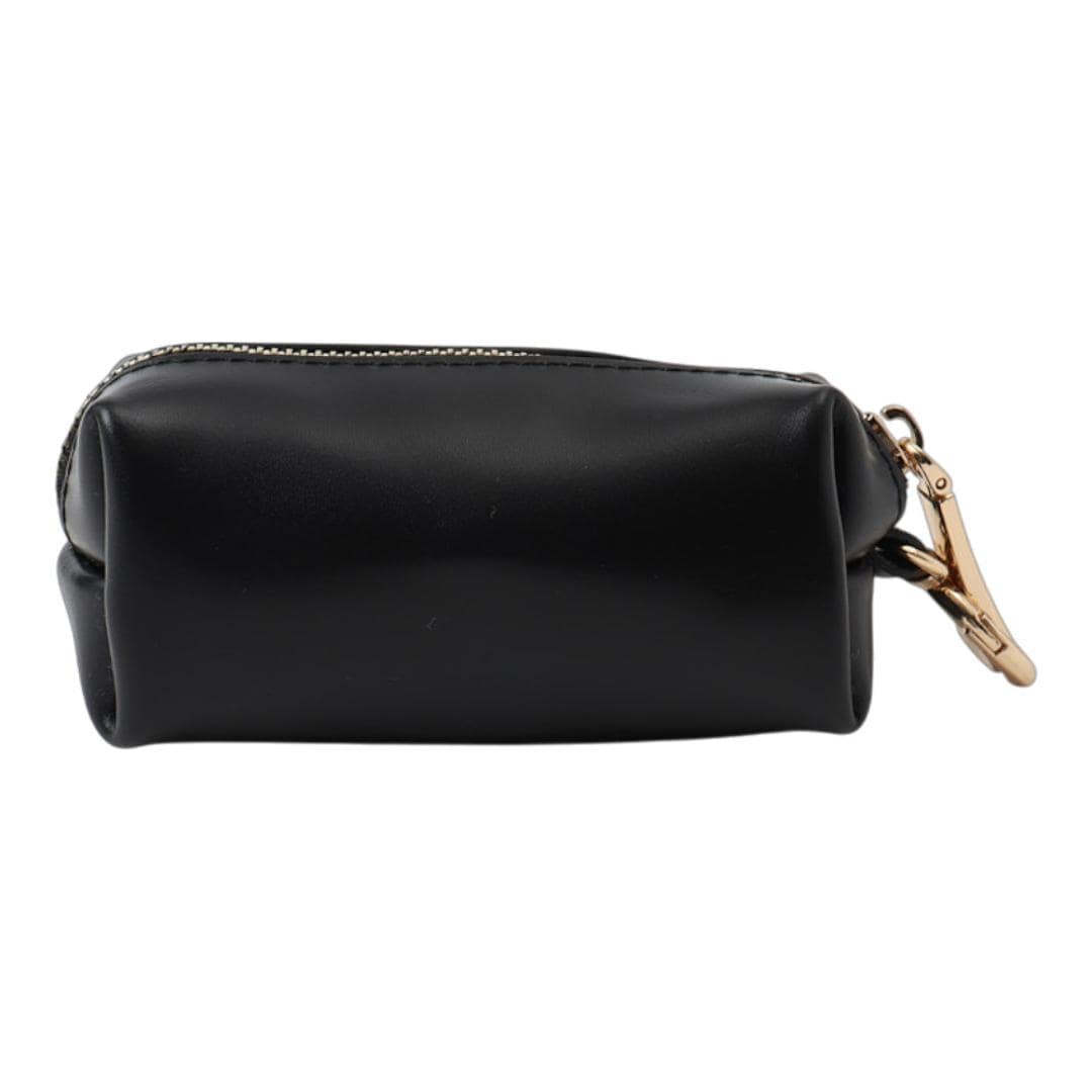 Rename ポーチ 小さめ 通販 リネーム RPL24030 小物ポーチ 革 小物入れ ミニポーチ リップポーチ アクセサリーポーチ コインケース 小銭入れ レディース メンズ 可愛い おしゃれ レザー 本革 シンプル カラビナ付き レディースバッグ ブラック ・