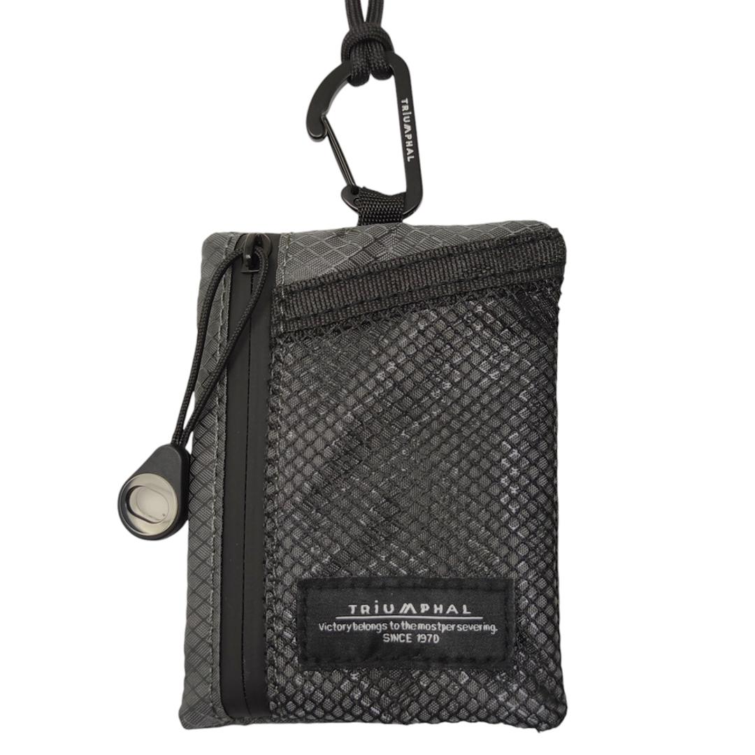 ネックポーチ 通販 ミニネックポーチ ナイロンメッシュ 男女兼用 ポーチ マルチポーチ 財布 パスケース 軽量 軽い コンパクト 小銭ケース ミニウォレット メンズ レディース マルチケース おしゃれ かわいい アウトドア キャンプ ギフト 贈り物 GRAY ・