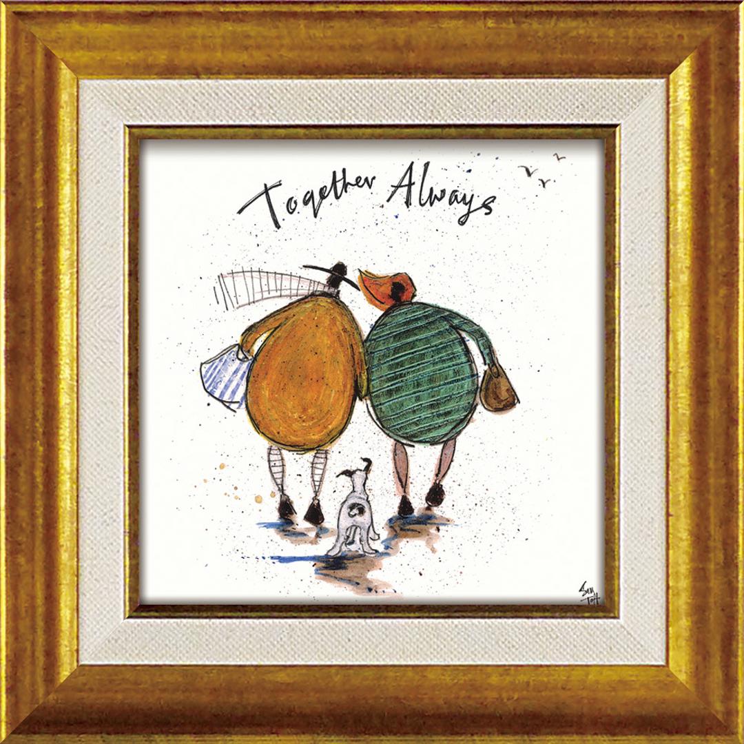 サムトフト 絵画 通販 約24cm × 24cm Sam toft アートフレーム おしゃれ サム トフト アートパネル アートポスター 作品 販売 絵 フレーム アート ポスター 壁掛け インテリア イギリス ポスターフレーム 雑貨 新築祝い リビング 玄関 いつも一緒に ・