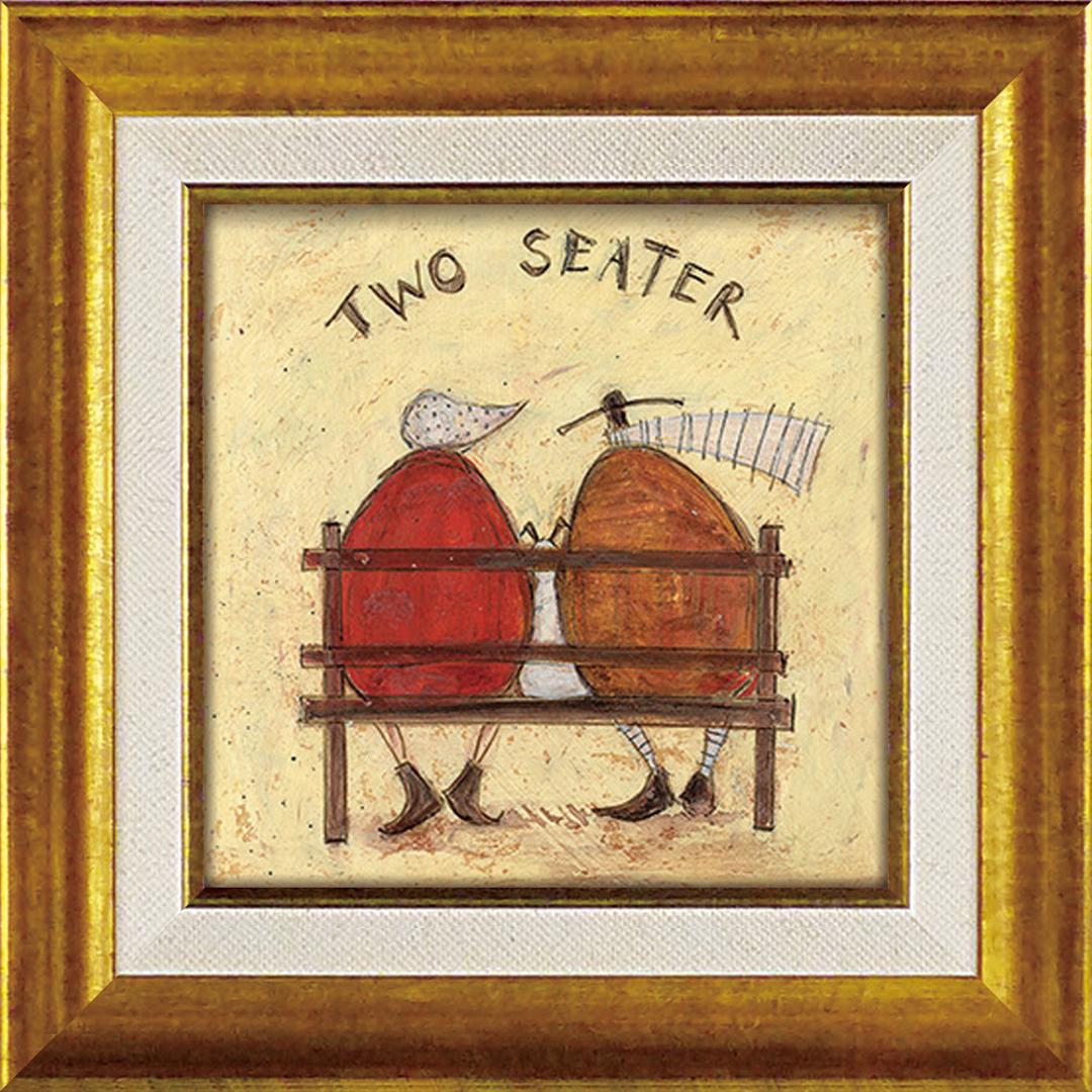 サムトフト 絵画 通販 約24cm × 24cm Sam toft アートフレーム おしゃれ サム トフト アートパネル アートポスター 作品 販売 絵 フレーム アート ポスター 壁掛け インテリア イギリス ポスターフレーム 雑貨 新築祝い リビング 玄関 ふたり席 ・