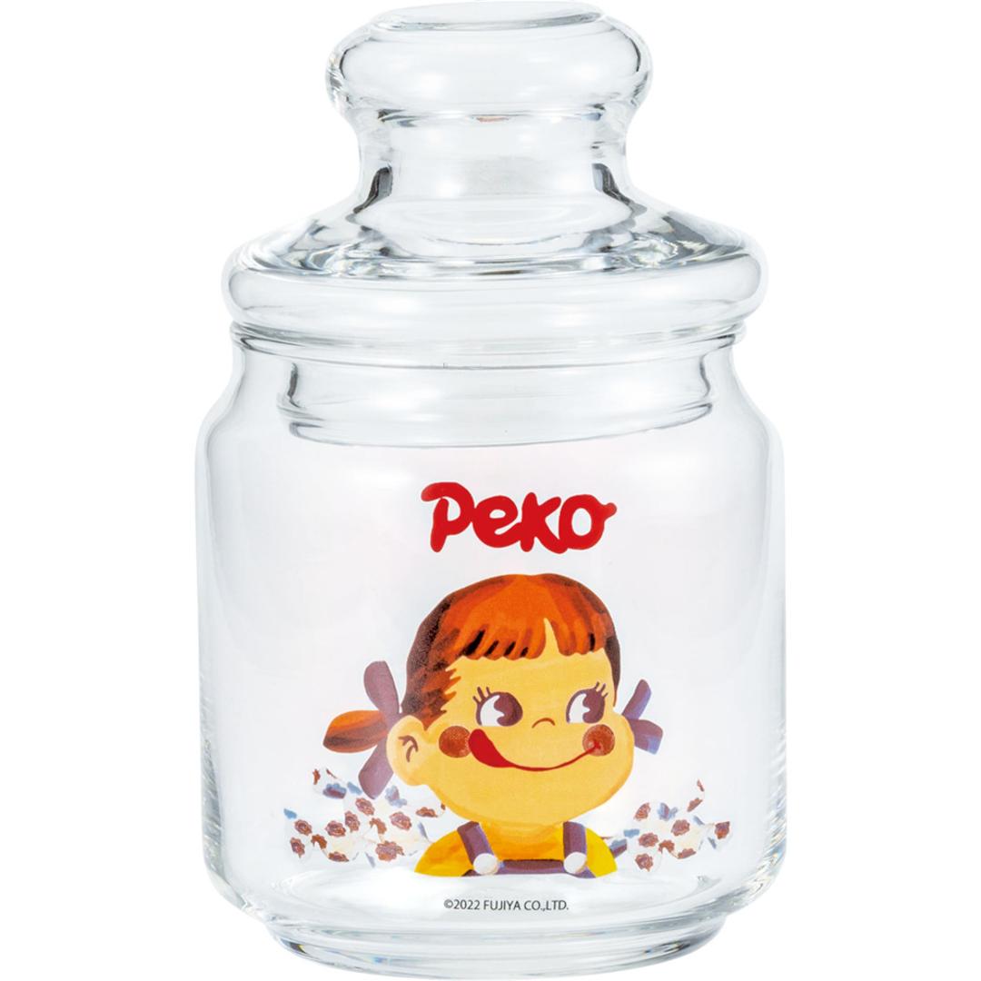 キャニスター ガラス おしゃれ 通販 ガラスキャニスター キャンディポット キャンディ ポット 小物入れ 保存容器 ガラス保存容器 ガラス容器 保存瓶 キャラクター かわいい 可愛い ガラス製 食品保存容器 調味料ケース 調味料入れ キッチン用品 クレヨンタッチペコちゃん ・