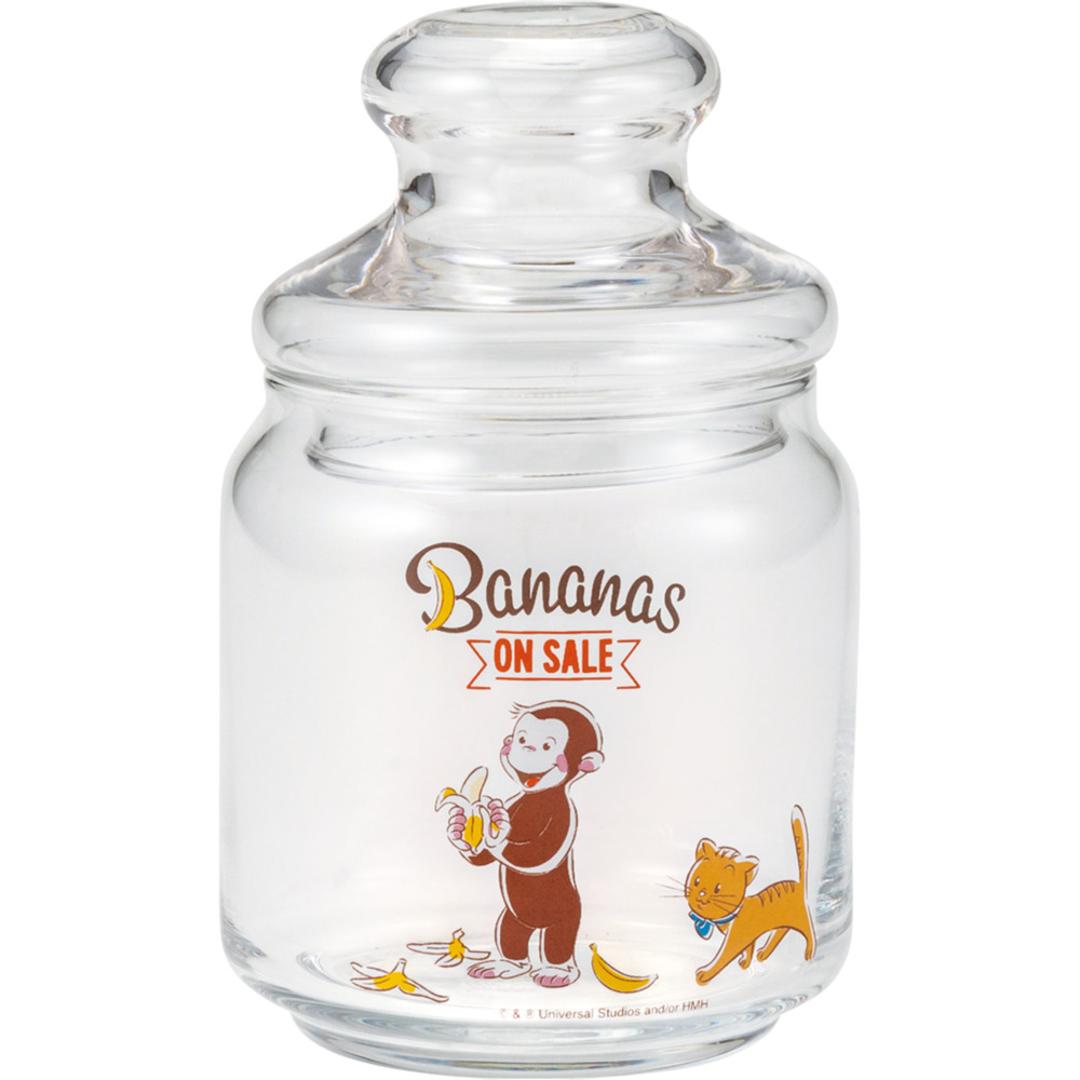 キャニスター ガラス おしゃれ 通販 ガラスキャニスター キャンディポット キャンディ ポット 小物入れ 保存容器 ガラス保存容器 ガラス容器 保存瓶 キャラクター かわいい 可愛い ガラス製 食品保存容器 調味料ケース 調味料入れ キッチン用品 おさるのジョージ/ニョッキ ・