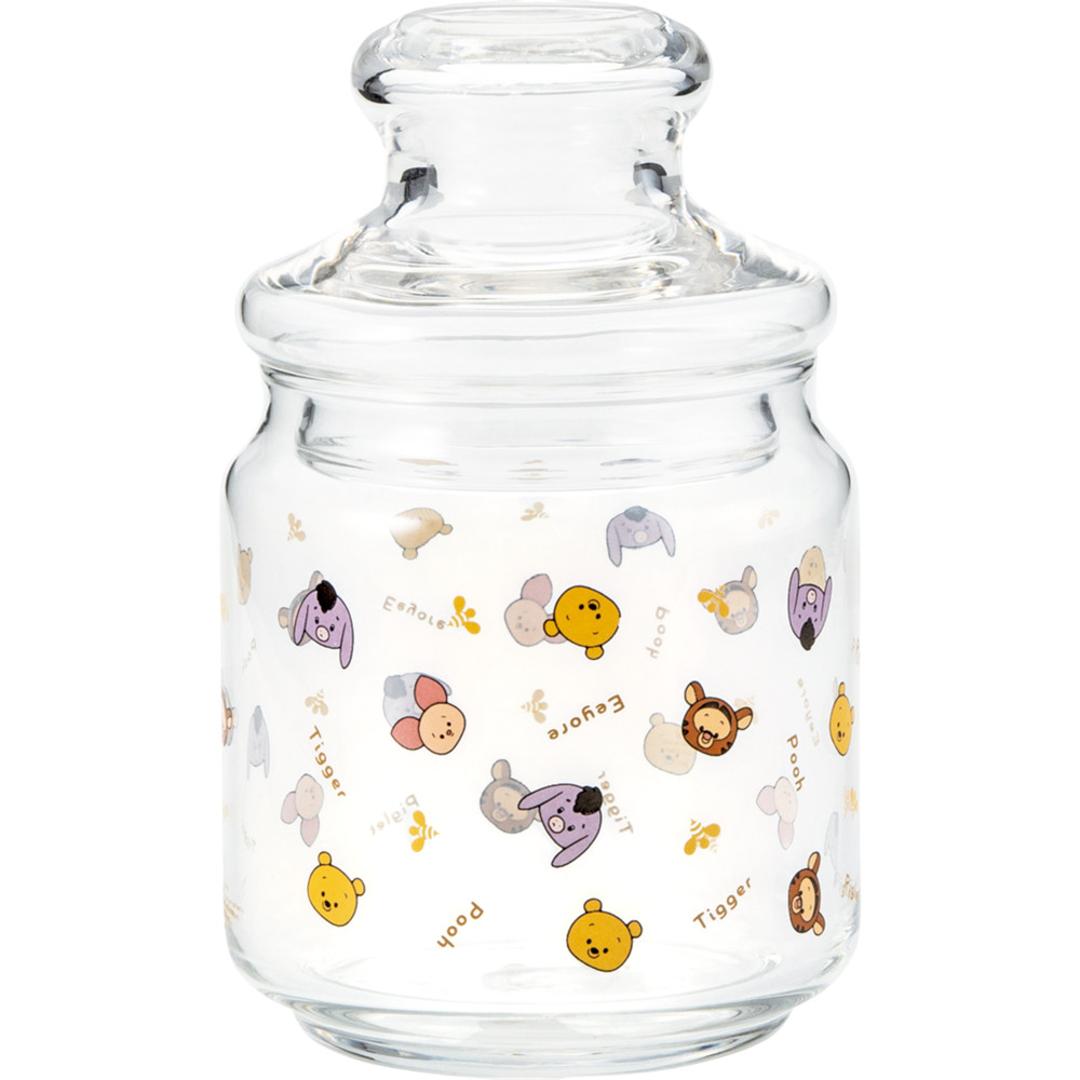 キャニスター ガラス おしゃれ 通販 ガラスキャニスター キャンディポット キャンディ ポット 小物入れ 保存容器 ガラス保存容器 ガラス容器 保存瓶 キャラクター かわいい 可愛い ガラス製 食品保存容器 調味料ケース 調味料入れ キッチン用品 ゆるるんくまのプーさん ・