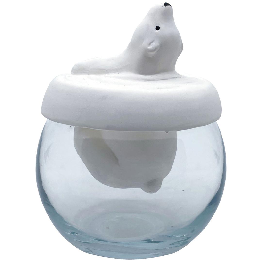 自然気化式加湿器 通販 素焼き 加湿器 自然気化式 加湿 卓上 電源不要 気化式加湿器 気化式 自然加湿 ドーム型 かわいい おしゃれ 可愛い 小型 オフィス デスク 勉強机 アニマル 動物 ナチュラル humidifier 季節 空調 シロクマ水遊び ・