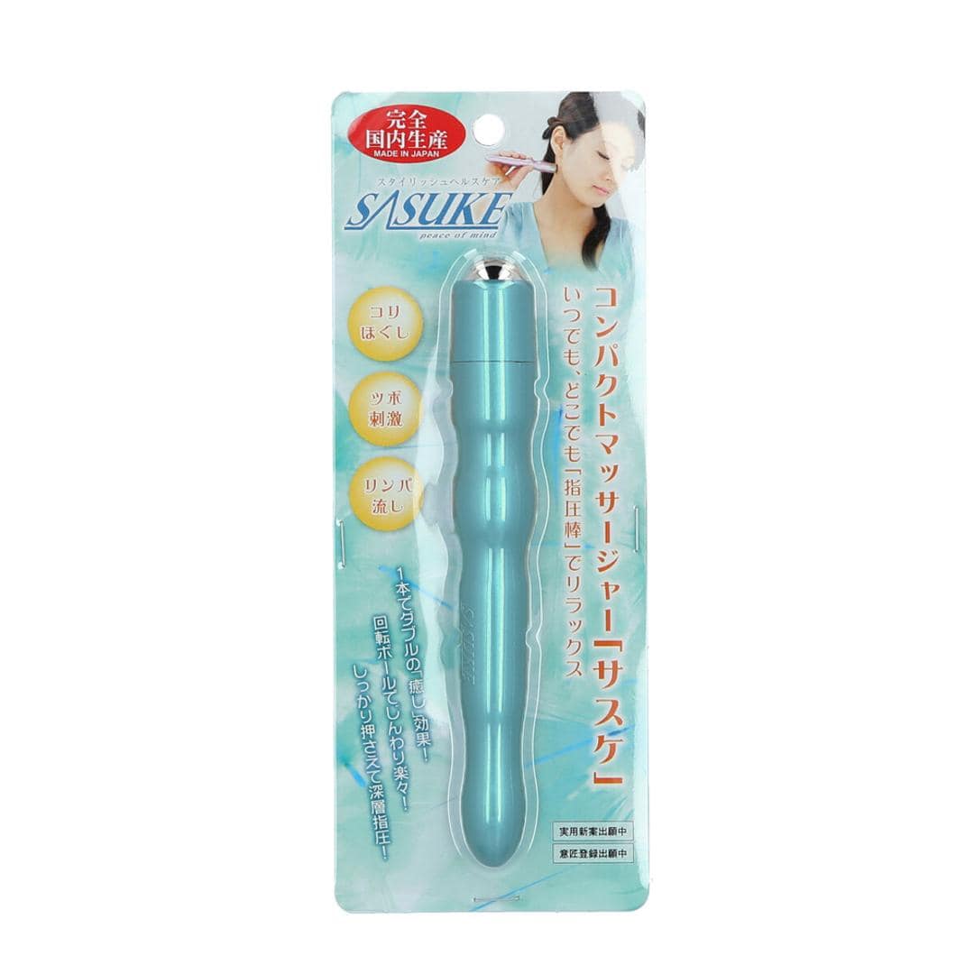 ツボ押し グッズ 通販 ツボ押しローラー マッサージ器 マッサージローラー 肩こり コロコロ 首筋 ふくらはぎ 背中 こり ほぐし 敬老の日 プレゼント 健康グッズ 持ち運び 全身 ふくらはぎ ハンディマッサージ リラ ヒーリングブルー ・