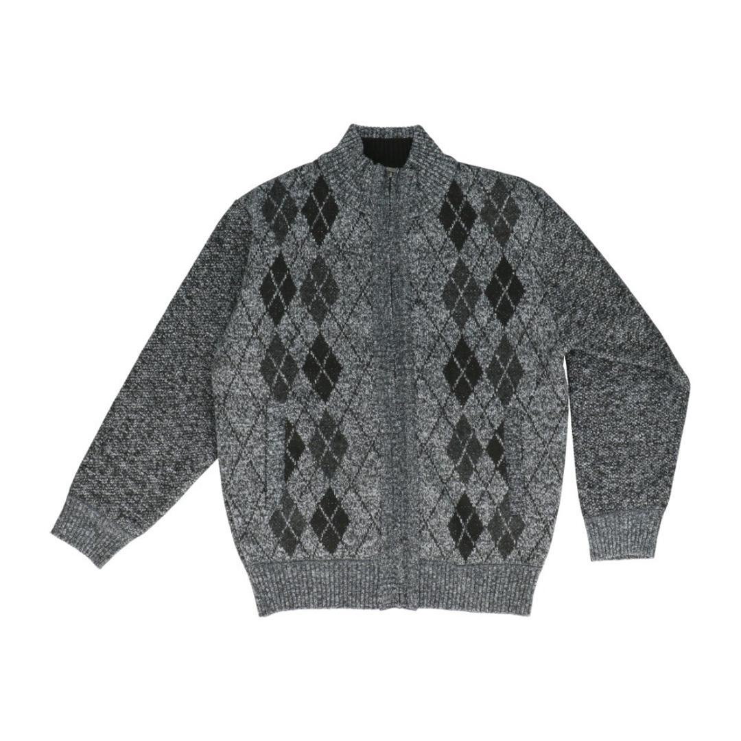 サンタバーバラ ジャケット 通販 ニットジャケット メンズ 上着 アウター ジャンパー ブルゾン ジップアップ SANTA BARBARA POLO & RACQUET CLUB ブランド ゴルフウェア シニア おしゃれ スポーツ 男性 紳士 父の日 アーガイルGREY Mサイズ