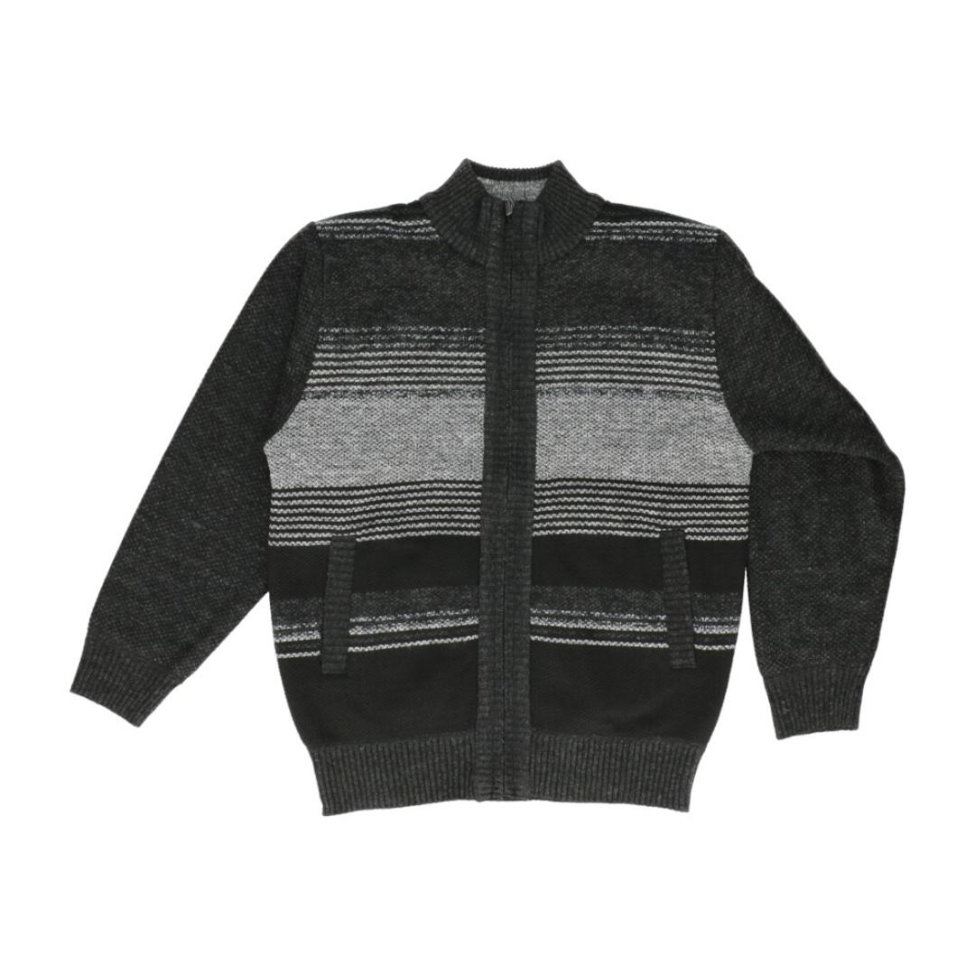 サンタバーバラ ジャケット 通販 ニットジャケット メンズ 上着 アウター ジャンパー ブルゾン ジップアップ SANTA BARBARA POLO & RACQUET CLUB ブランド ゴルフウェア シニア おしゃれ スポーツ 男性 紳士 父の日 ボーダーCHARCOAL Mサイズ