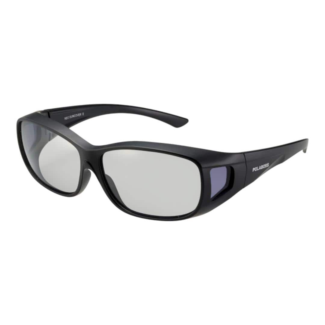 冒険王 サングラス 偏光 通販 偏光グラス ネオサンカバーII 偏光サングラス メガネ 眼鏡 めがね オーバーグラス メガネの上から 偏光機能付き UVカット ブルーライトカット ブルー光カット メンズ レディース 男性 女性 男女兼用 大人 ユニセックス 80.ライトスモーク ・