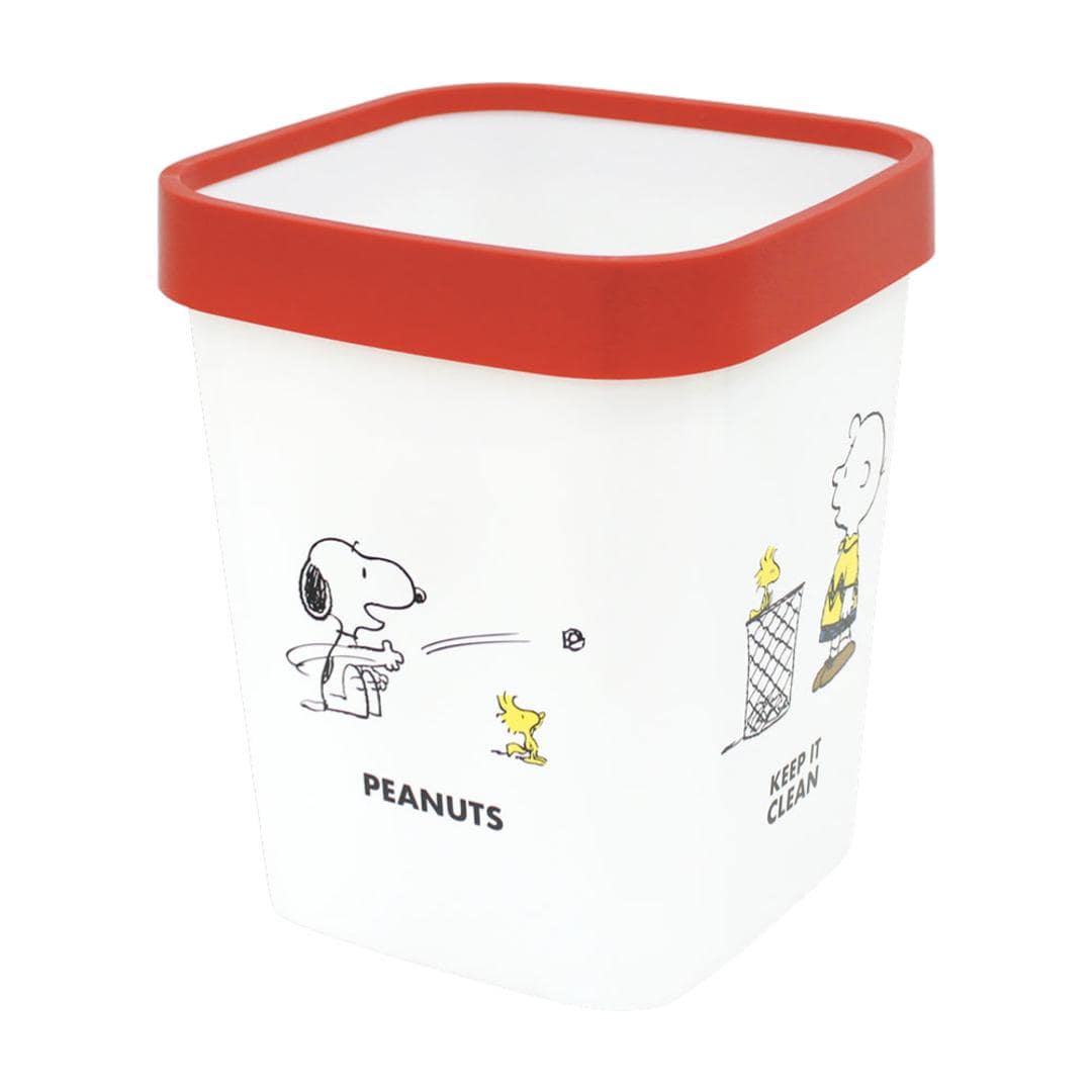 ダストボックス キャラクター 通販 ゴミ箱 ごみ箱 ごみばこ STOX ストックス ティーズファクトリー ストッパー付き スリム 小さめ 子供部屋 リビング 寝室 キッチン インテリア シンプル 可愛い かわいい おしゃれ スヌーピー/KEEPIT ・