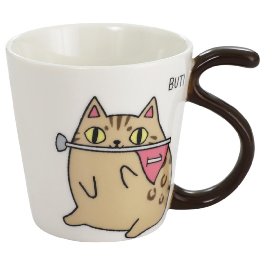 にゃん屋 猫3兄弟 マグカップ 通販 日本製 マグ カップ コップ 湯呑 湯呑み 湯飲み しっぽ 猫柄 ネコ柄 食器 可愛らしい キッチン雑貨 かわいい 可愛い キャラ キャット キュート お祝い 記念品 ギフト 贈り物 生活雑貨 となりの3兄弟buti ・