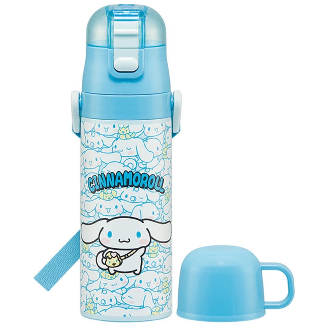 水筒 子供 ステンレス 直飲み 通販 コップ付き 軽量 超軽量 ステンレスボトル 2way 470ml 約 500ml 約 0.5l 保冷 保温 キャラクター 幼稚園 保育園 ショルダー 肩掛け ダイレクトボトル 小学生 小学校 ディズニー プリンセス トミカ カーズ キティ マイメロ シナモロールうしろうしろ ・
