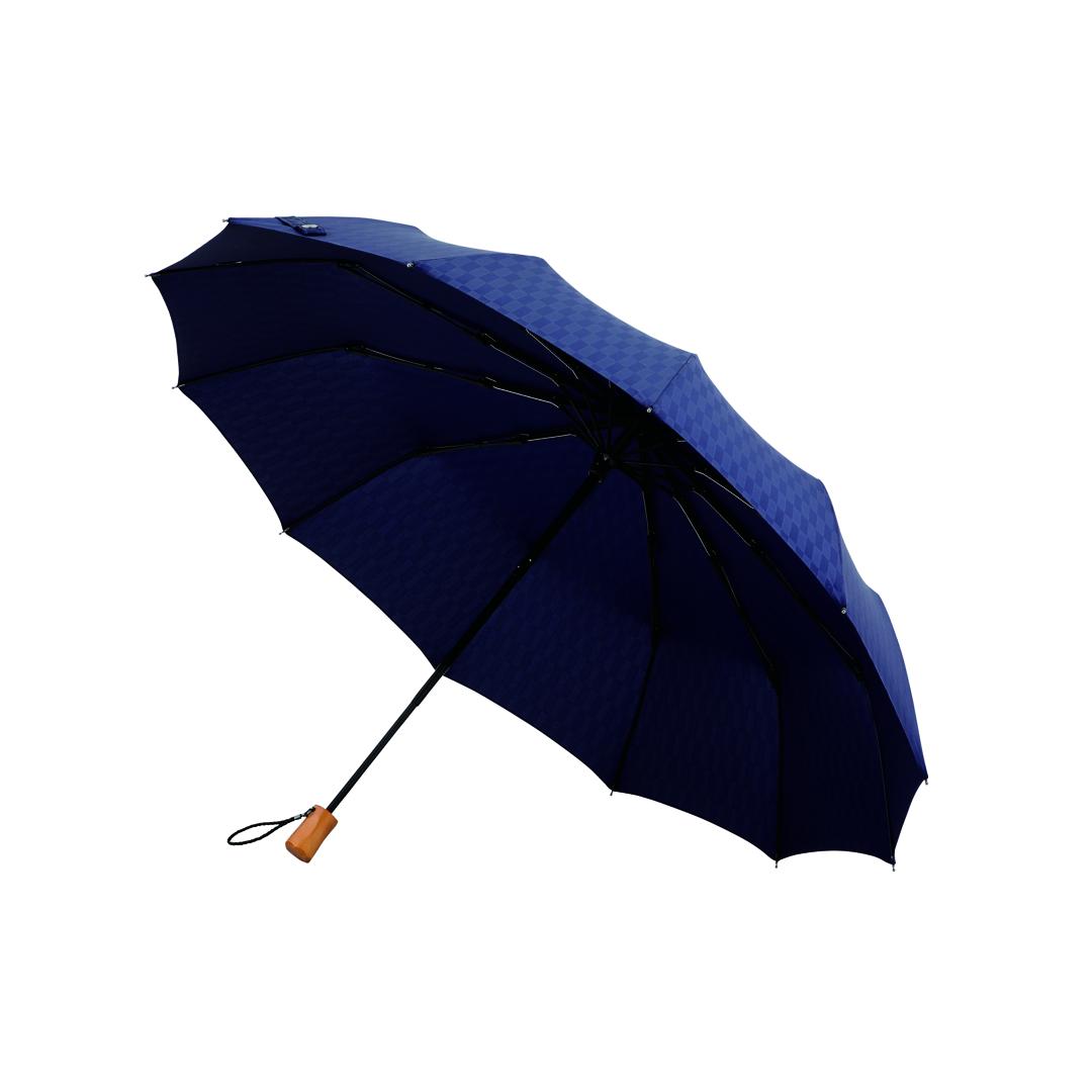 折りたたみ傘 おしゃれ 通販 レディース メンズ ブランド mabu 丈夫 グラスファイバー骨 傘 折りたたみ 雨傘 折り畳み 12本骨 55cm おしゃれ シンプル 55センチ 木製ハンドル 木製持ち手 おりたたみ傘 男女兼用 ユニセックス 和柄 雅 伝統美 12本骨折りたたみ傘 江戸 40546.藍×長市松紋 ・