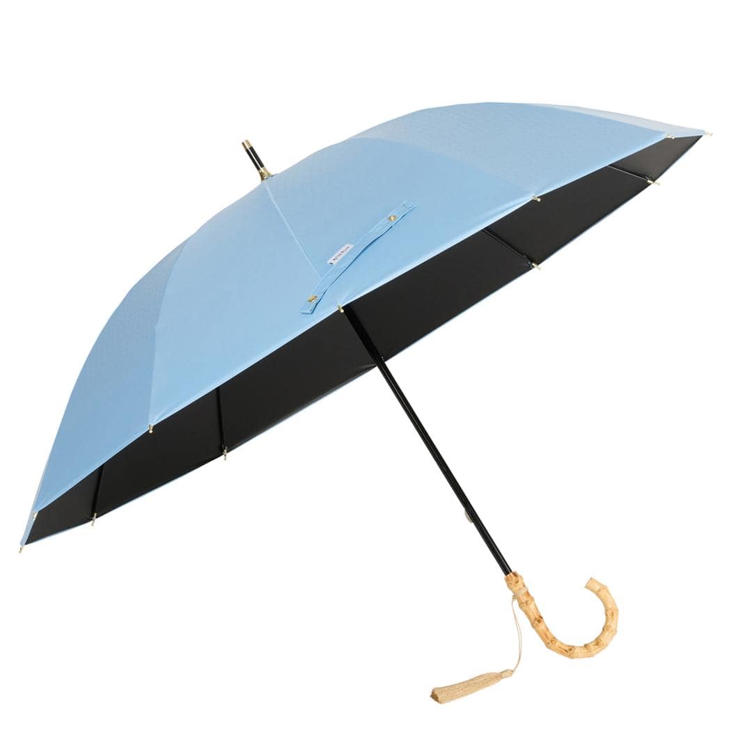 mabu 傘 江戸 通販 マブ 長傘 晴雨兼用傘 日傘 晴雨兼用 かさ カサ 50cm 遮光率100% 遮熱 UVカット 99.9% UPF50+ おしゃれ シンプル 無地 レディース メンズ 男女兼用 12本骨遮光ショート SMV-4195 勿忘草 ・