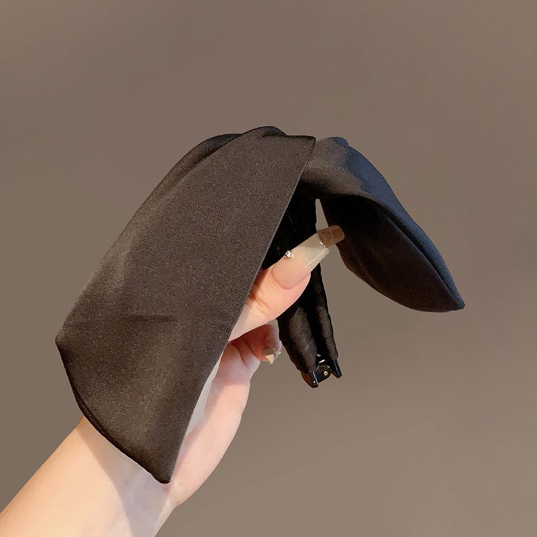 ヘアクリップ リボン 通販 リボンクリップ クロスリボン バナナクリップ 髪飾り 髪留め アップヘア ポニーテール ヘアアレンジ まとめ髪 シンプル カジュアル フォーマル かわいい おしゃれ ヘアアクセ 大人 女性 女子 贈り物 ギフト ブラック ・