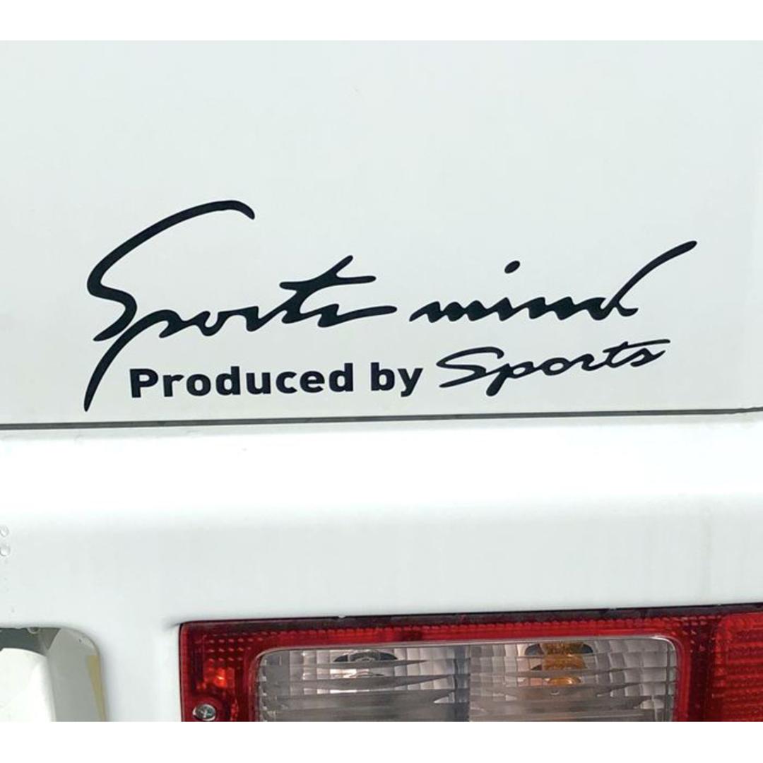 車 ステッカー おしゃれ 通販 Lサイズ 約10×30cm 車に貼るステッカー カッティングシート 外装 カーアクセサリー アクセサリー クルマ サイド ボンネット リア シール デカール 車アクセサリー バイク Sport mind スポーツマインド 全文字ブラック ・