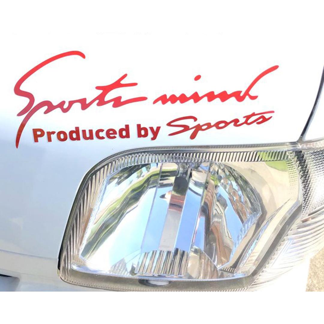 車 ステッカー おしゃれ 通販 Lサイズ 約10×30cm 車に貼るステッカー カッティングシート 外装 カーアクセサリー アクセサリー クルマ サイド ボンネット リア シール デカール 車アクセサリー バイク Sport mind スポーツマインド 全文字レッド ・