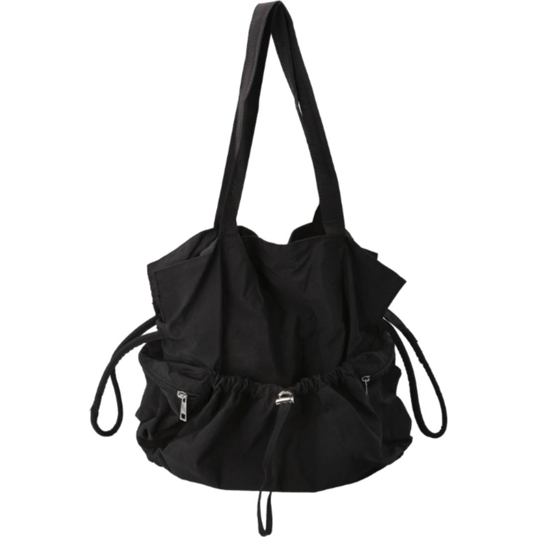 トートバッグ ナイロン レディース 通販 laportadizucchero ラポルタディズッケロ ショルダーバッグ 大容量 ナイロントートバッグ 手提げバッグ 柔らかい やわらかい トートーバック かわいい おしゃれ 軽い 大人 通勤 通学 ギフト ブラック ・