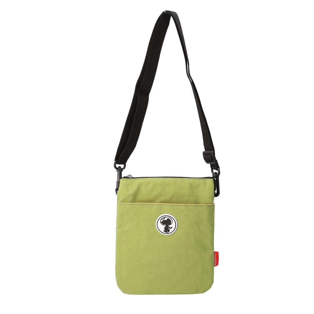ショルダーバッグ ナイロン レディース 通販 zucchero×PEANUTS ズッケロ×ピーナッツ 斜めかけ 肩掛け ナイロンショルダーバッグ ミニショルダーバッグ スヌーピー 小さめ 柔らかい 通勤 通学 軽量 ミニバッグ シンプル ギフト 贈り物 グリーン ・