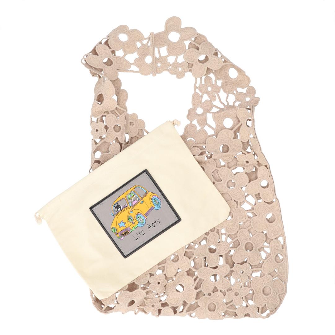 トートバッグ レディース 通販 ポーチ付き 手提げバッグ Lyre リタちゃん かわいい おしゃれ キュート 刺繍 スパンコール バッグ サブバッグ 通勤 お出かけ お出掛け スリム コンパクト 縦型タイプ 持ちやすい レディースバッグ 贈り物 ギフト ベージュ ・