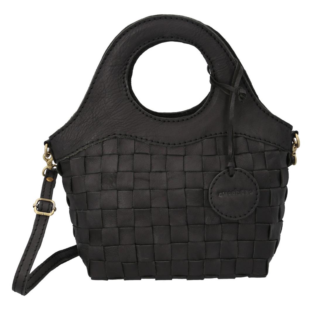 zucchero ズッケロ ショルダーバッグ 2way 40040 通販 ショルダーバック ショルダー ななめかけ 斜めかけ 肩掛け トートバッグ トートバック トート 手提げ 編み込み 本革 レディースバッグ かわいい 可愛い オシャレ おしゃれ カバン 鞄 ブラック ・