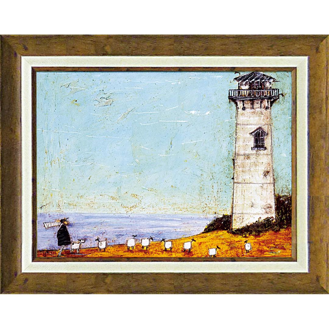 アートフレーム 通販 サムトフト 犬と釣り人と小さな船 壁掛けアート 絵画 壁飾り W48 x H38cm 壁掛け アート 玄関 リビング 寝室 インテリア モダン 癒し おしゃれ 額入り 飾る 新生活 結婚祝い 開店祝い ギフト 贈り物 新築祝い 7匹のシスターと灯台 ・