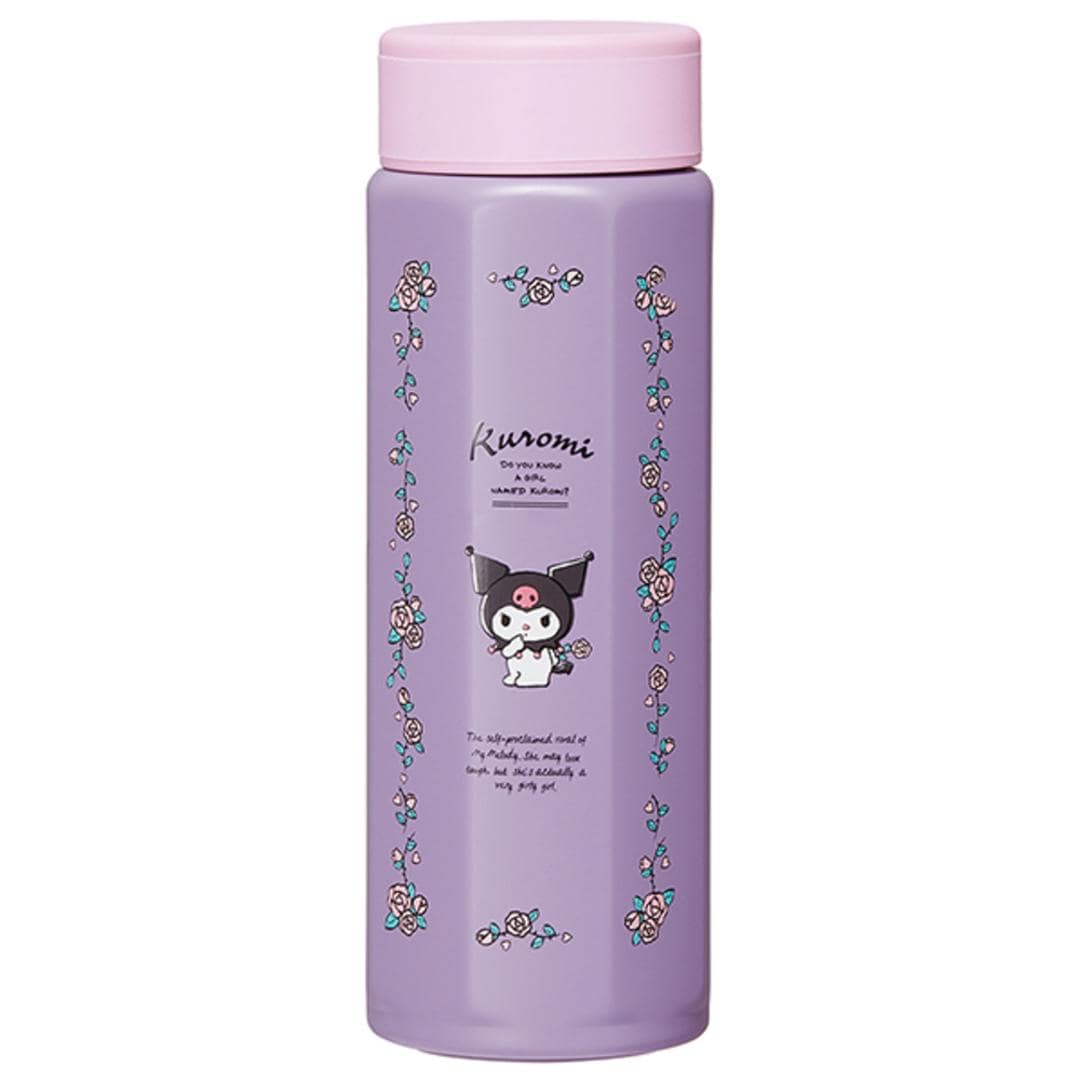 ステンレスボトル 500ml 通販 水筒 ボトル マグボトル マグ 八角形 直飲み ステンレス 持ち運び 保温 保冷 かわいい オシャレ 通勤 通学 キャラクター お出掛け お出かけ スケーター skater ギフト クロミフラワーレトロ ・