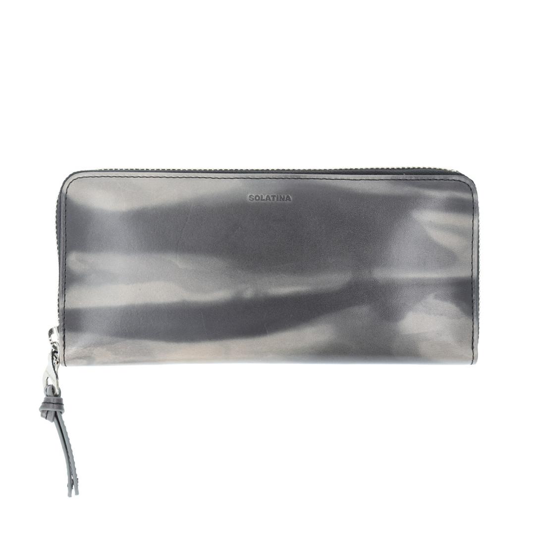 SOLATINA ソラチナ 長財布 メンズ SW-70100 通販 ロングウォレット 財布 お財布 さいふ ロング ウォレット 革 レザー 本革 ラウンドファスナー ラウンド ファスナー 耐久性 札入れ カードポケット 小銭入れ ポケット 小銭 お札 カード ブラック ・