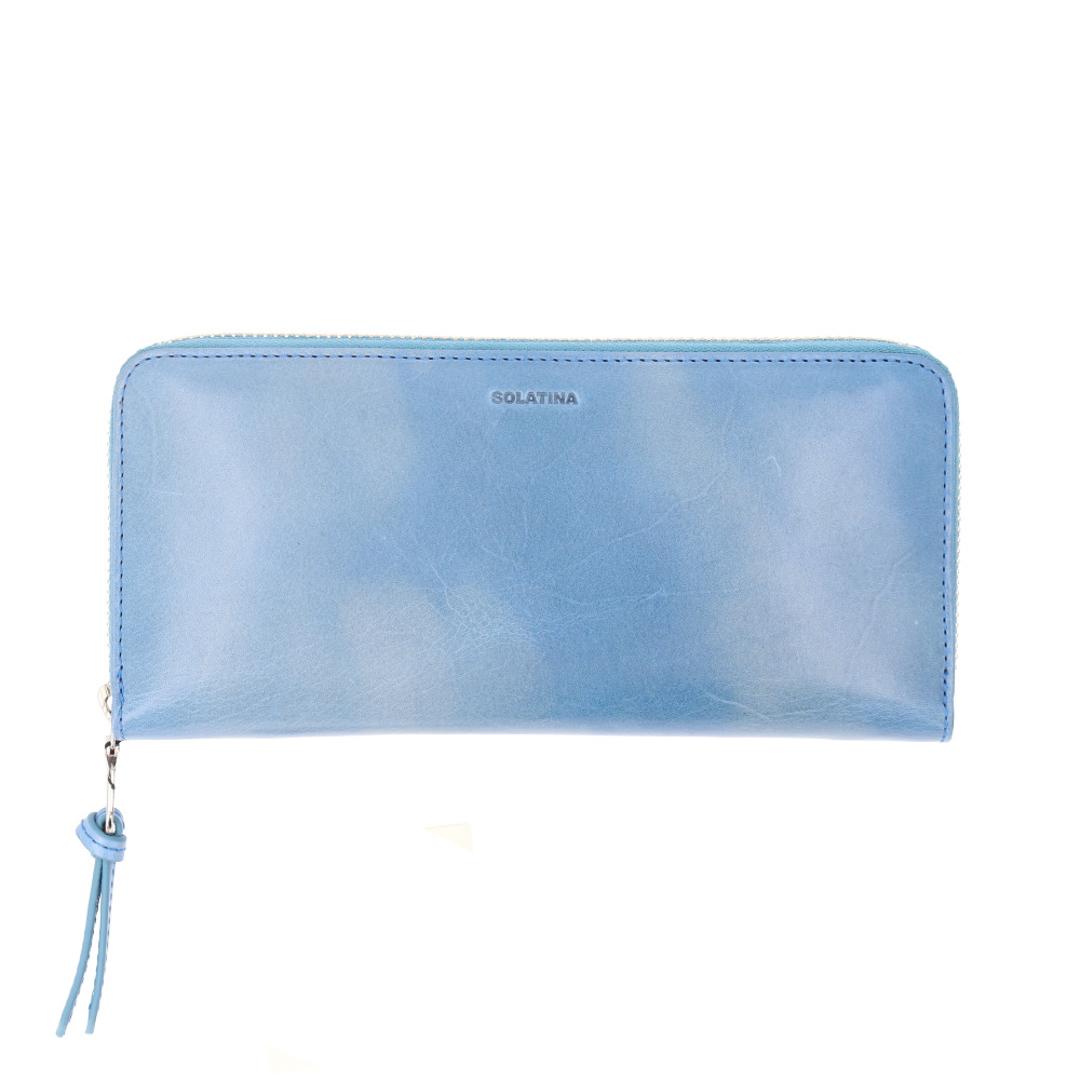 SOLATINA ソラチナ 長財布 メンズ SW-70100 通販 ロングウォレット 財布 お財布 さいふ ロング ウォレット 革 レザー 本革 ラウンドファスナー ラウンド ファスナー 耐久性 札入れ カードポケット 小銭入れ ポケット 小銭 お札 カード ブルー ・
