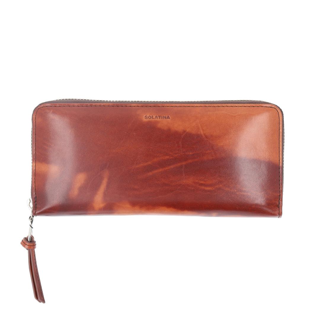 SOLATINA ソラチナ 長財布 メンズ SW-70100 通販 ロングウォレット 財布 お財布 さいふ ロング ウォレット 革 レザー 本革 ラウンドファスナー ラウンド ファスナー 耐久性 札入れ カードポケット 小銭入れ ポケット 小銭 お札 カード ブラウン ・