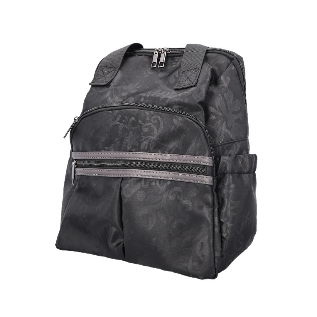 シニア リュック レディース 通販 リュックサック おしゃれ デイパック レディースリュック シニアリュックサック レディースバッグリュック バッグ バック 軽い 軽量 持ち手 ポリエステル ファスナー かわいい 可愛い 70代 60代 祖母 高齢者 敬老の日 ブラック ・