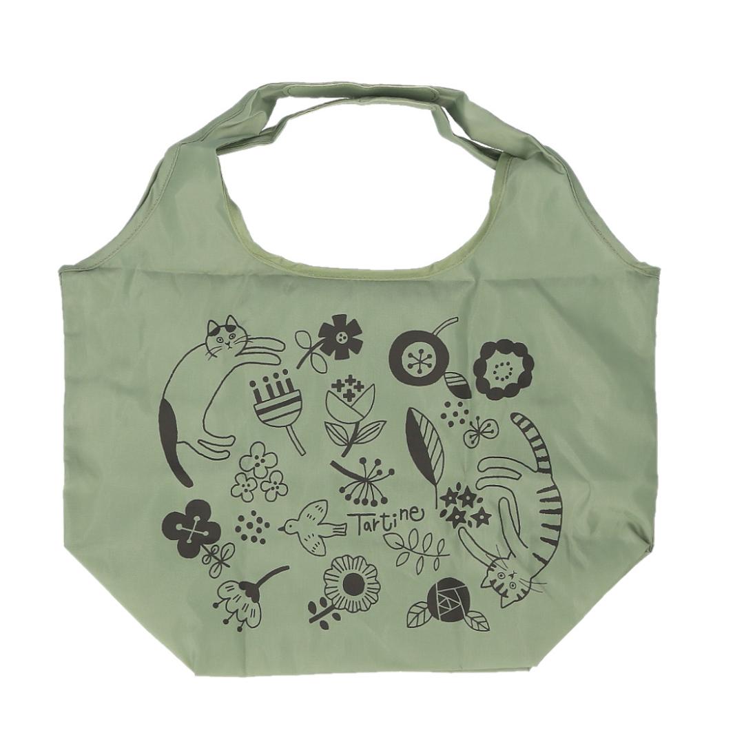 タルティーヌ エコバッグ ヨコ型 通販 エコバック サブバッグ サブバック トートバック トート 手提げ トートバッグ カジュアルバッグ カジュアルバック 横型 横 かわいい 可愛い レディース メンズ 男女兼用 ユニセックス おでかけ アウトドア カーキ ・