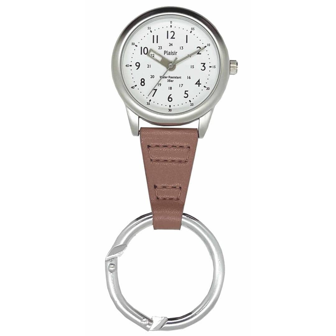 時計 付き キーホルダー 通販 Plaisir 時計 プレジール TK-437 カラビナウォッチ ナースウォッチ 懐中時計 カラビナ時計 レディース メンズ キッズ 子ども おしゃれ かわいい きれいめ カジュアル 誕生日 クリスマス 贈り物 ギフト ピンク ・